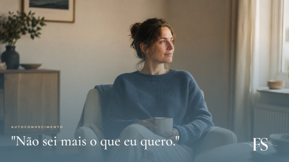 "Não sei mais o que eu quero."